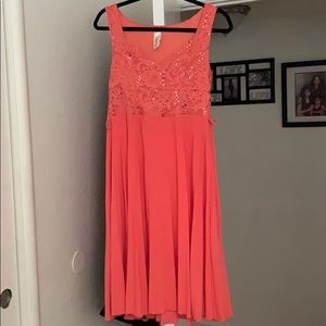 Coral formal dress